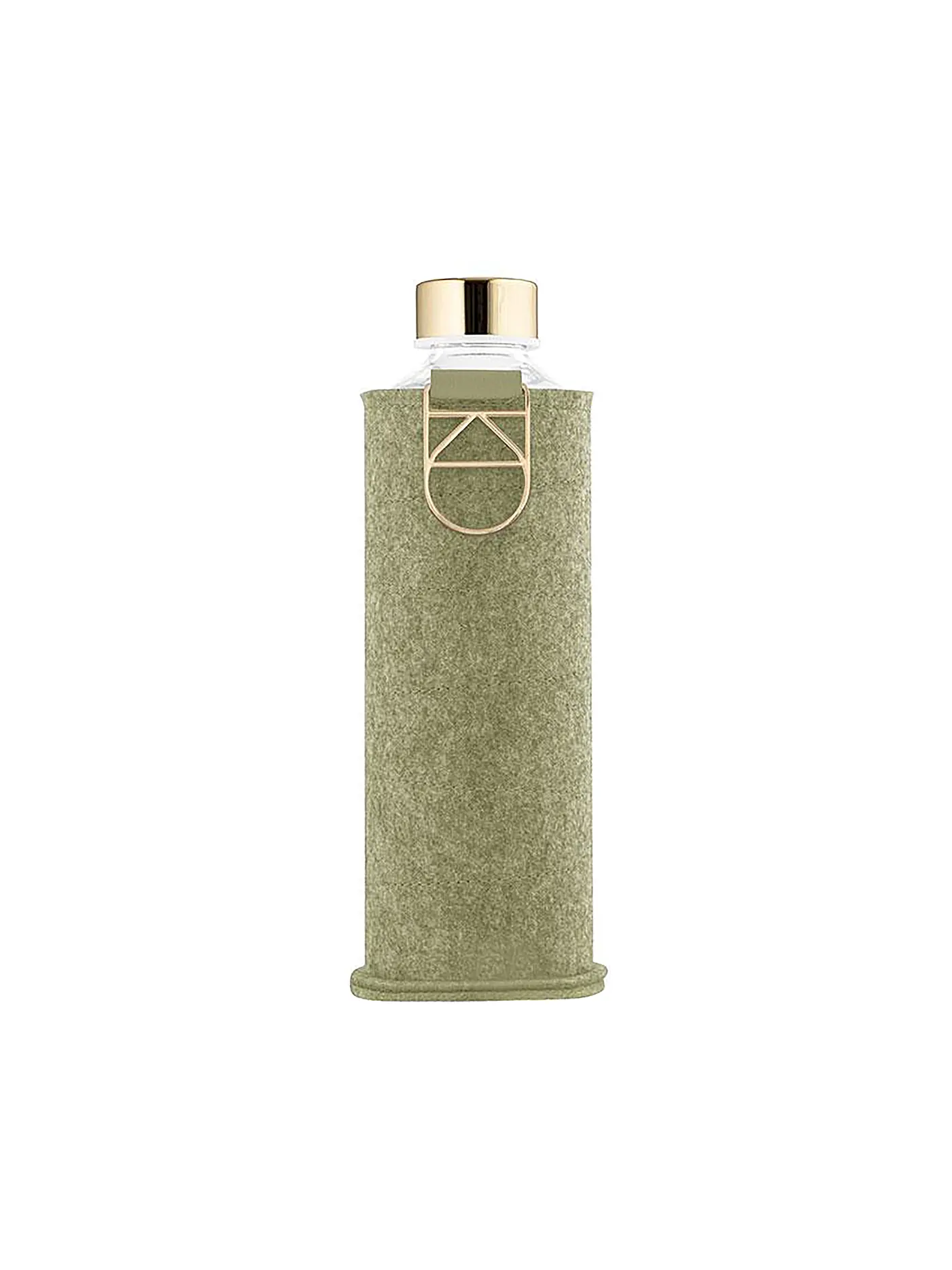 EQUA | Trinkflasche mit Filzcover 0,75l Grau | grün